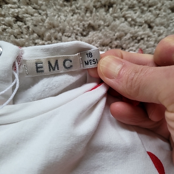 EMC Italy Heart Print Girl Hoodie Set 18M - Picture 7 of 7